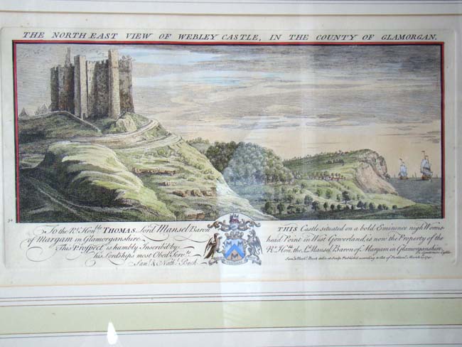 An attracrive set of four 18th century hand colored steel engravings of Castles by Samuel and Nathaniel Buck published in 1741. — image 8